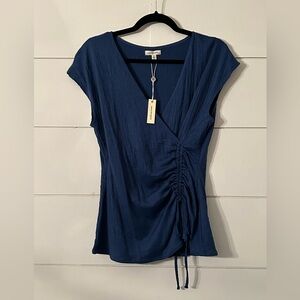 Max Studio Cobalt blue cross front top, NWT